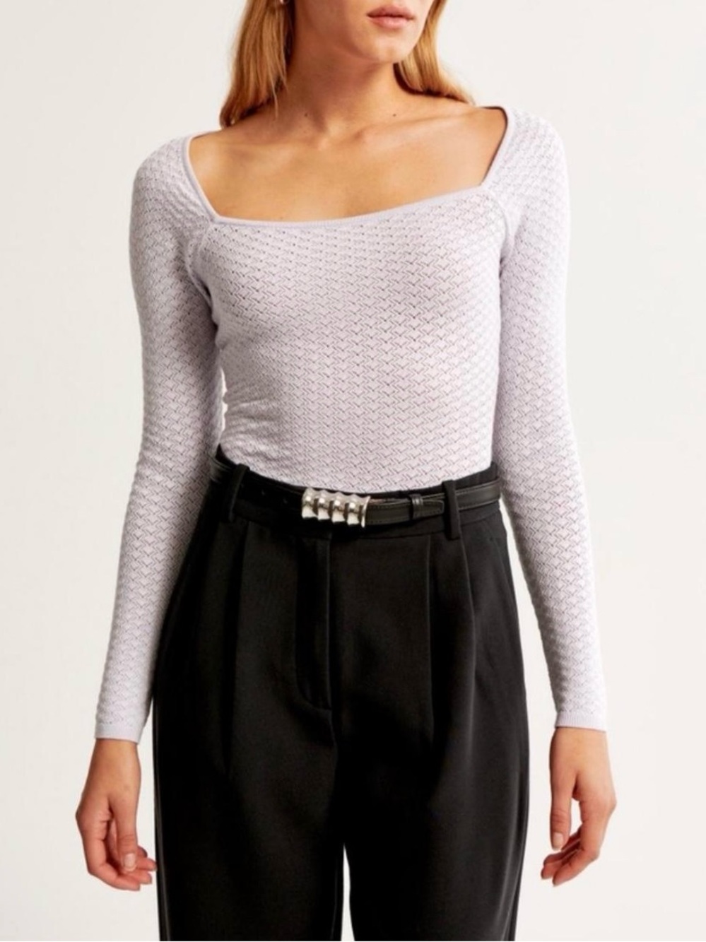Abercrombie & Fitch Pointelle Square Bodysuit